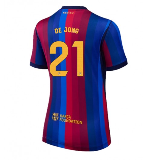Barcelona Frenkie de Jong #21 Hjemmedrakt Dame 2026-27 Korte ermer Barcelona Frenkie de Jong #21 Hjemmedrakt Dame 2026-27 Korte ermer